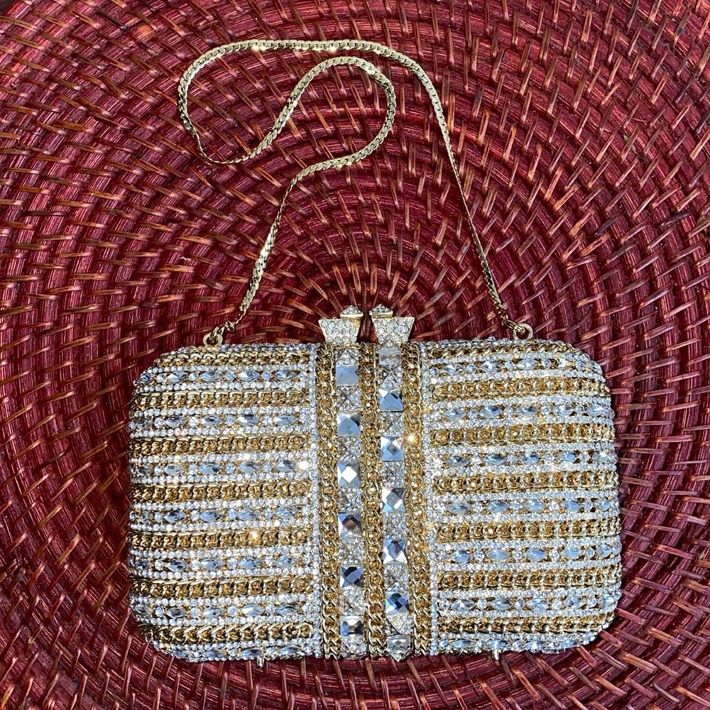 Vintage Asulin Galleries Rhinestoned Clutch